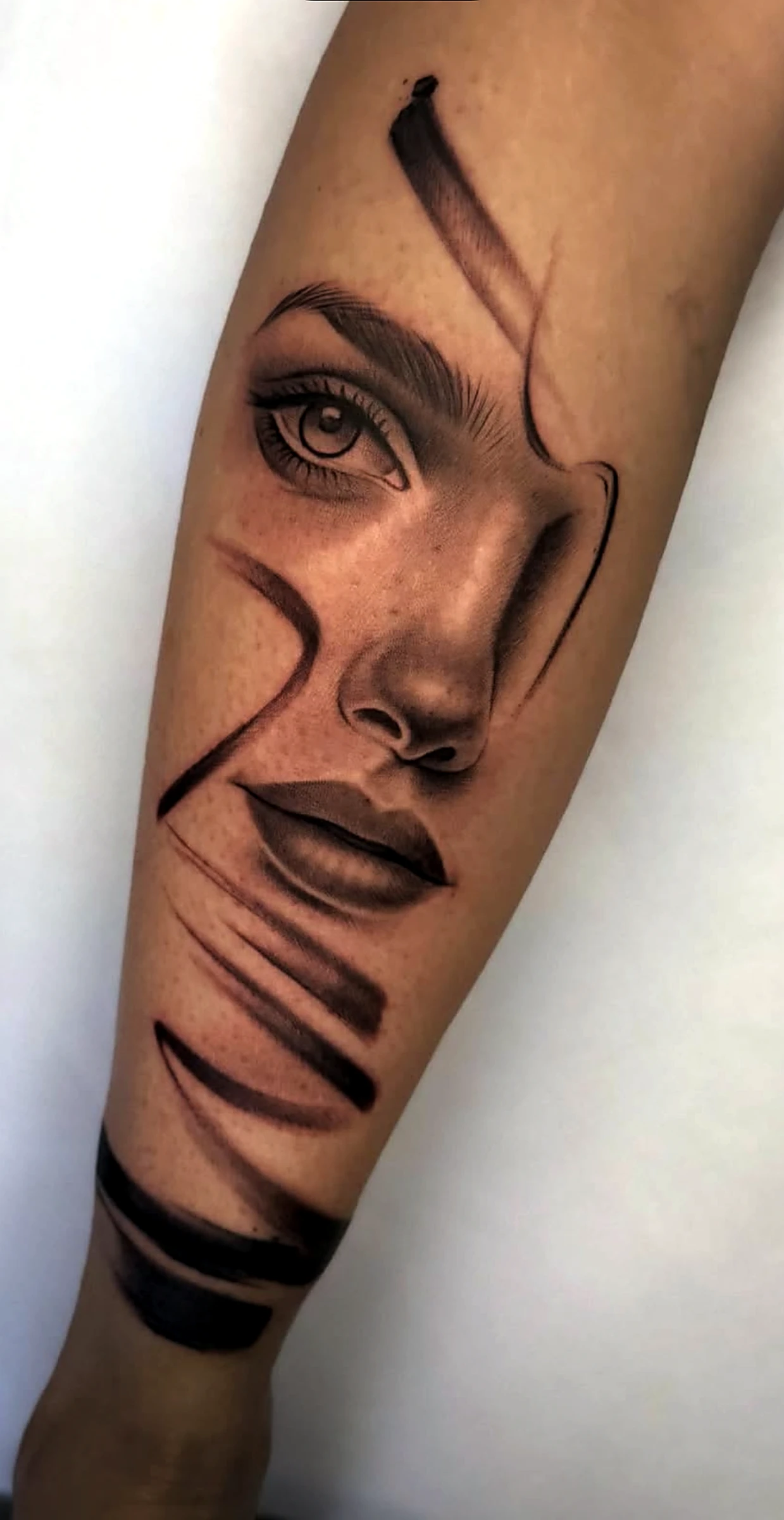 Black and grey realism face closeup study by Rav Singh at Inkology